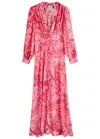 Rixo London Rixo Emory Printed Silk Maxi Dress In Pink