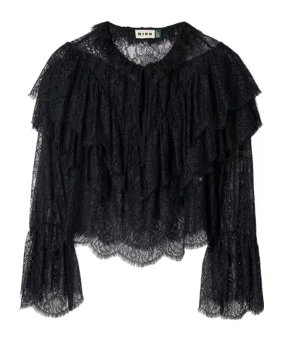 Rixo London Rixo Faryn Top Ld61 In Black