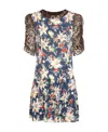 Rixo London Rixo Woman Short Dress Navy Blue Size 6 Silk In Multicolor