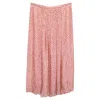 Rixo London Rixo Georgia Pleated Printed Crepe Midi Skirt In Red Modal In Pink