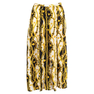 Rixo London Rixo Georgia Skirt In Yellow Silk