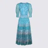 Rixo London Womens Agyness Back Tied Maxi Dress In Havana Floral Blue In Havana Floral Blue Mix