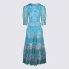 Rixo London Womens Agyness Back Tied Maxi Dress In Havana Floral Blue In Blue