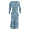 Rixo London Rixo Katie Leopard Print Dress In Blue Viscose In Blue
