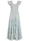 Rixo London Rixo Kendall Floral-print Cotton Midi Dress In Blue