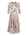 Rixo London Rixo Kristen Tiered Ric Rac-trimmed Maxi Dress In Floral Print Cotton In Multi
