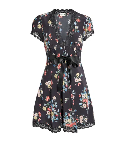 Rixo London Rixo Lace Floral Corina Mini Dress In Black