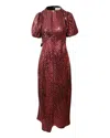 Rixo London Rixo + Laura Jackson Daisy Velvet-trimmed Sequined Evening Dress In Burgundy Sequin In Red