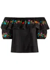 Shop Rixo London Rixo Lisette Floral-embroidered Cotton Top