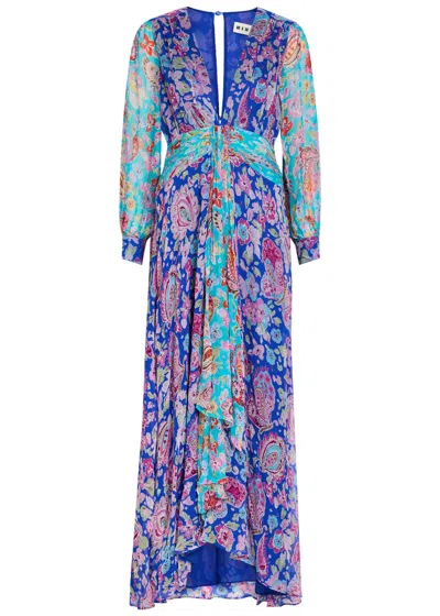 Rixo London Rixo Meera Floral-print Chiffon Maxi Dress In Multi