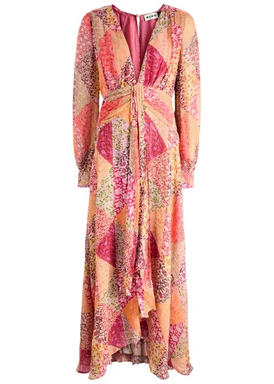 Rixo London Rixo Meera Printed Georgette Maxi Dress In Pink