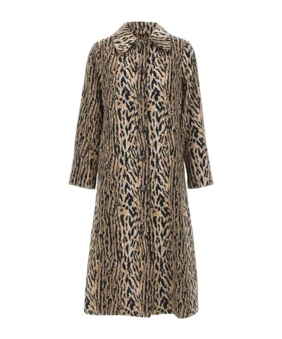 Rixo London Rixo Milly Leopard Coat In Brown