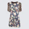 Rixo London Rixo Navy Silk Dress