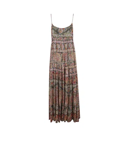 Rixo London Rixo Pleated Printed Maxi Dress In Multi