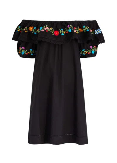 Rixo London Rixo Saige Ombre Floral-embroidered Cotton Mini Dress