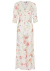 Rixo London Rixo Simone Floral-print Satin Maxi Dress In Ivory
