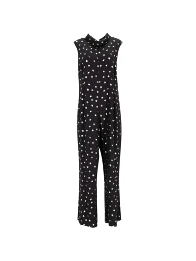 Pre-owned Rixo London Rixo Star-print Jumpsuit In Black