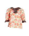Rixo London Rixo Summer Blouse In Floral Print Cotton In Multi