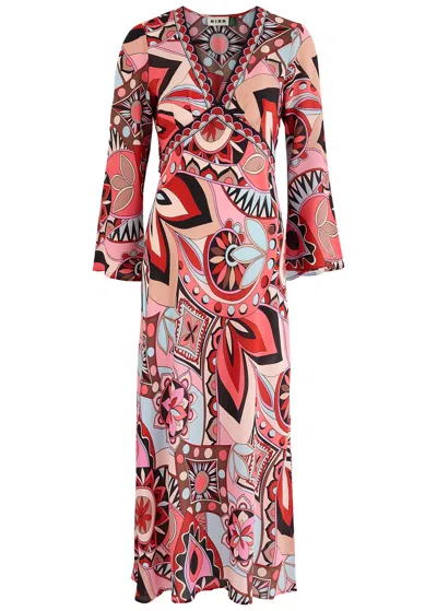 Rixo London Rixo Tania Printed Silk Midi Dress In Multi