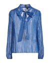 Rixo London Moss Jacquard Blouse In Blue
