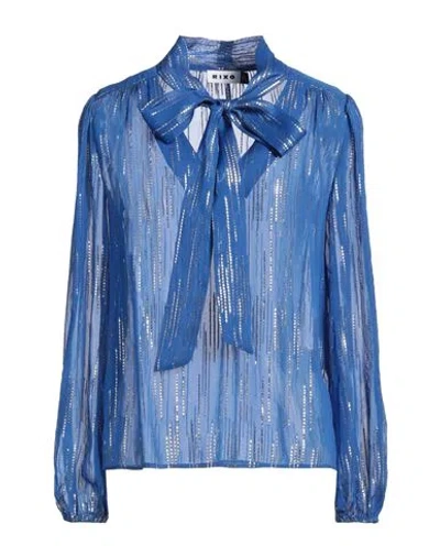 Rixo London Moss Jacquard Blouse In Light Blue