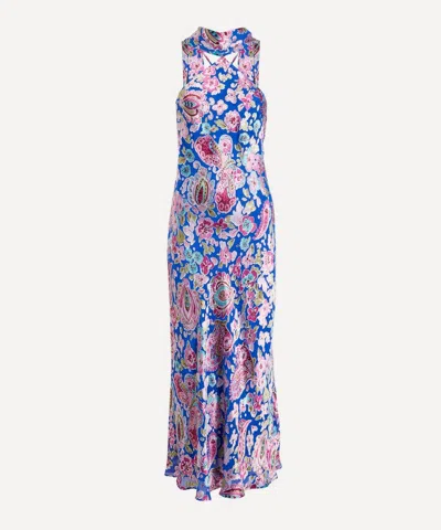 Rixo London Rixo Women's Hayley Silk-satin Devore Midi Dress In Multi