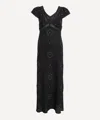 Rixo London Rixo Women's Iggy Midi Embroidery Dress In Black