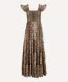 Rixo London Maxikleid Aus Baumwolle In Animal Print