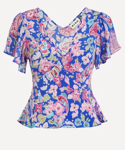 Rixo London Rixo Women's Lania Silk Blouse In Multi