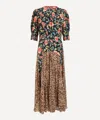 Rixo London Womens Mila Butterfly Mix Black Meg Printed Woven Midi Dress In Multi