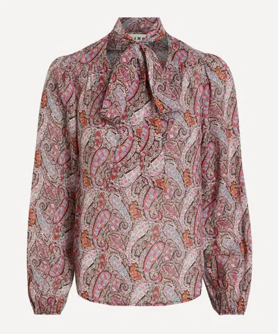 Rixo London Rixo Women's Moss Silk Blouse In Multi