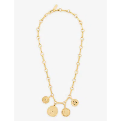 Rixo London Rixo Womens Necklace Gold Felice 18ct Yellow-gold-plated Metal Necklace