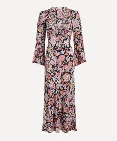 Rixo London Rixo Women's Tania Silk Midi Dress In Multi