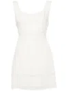 Rixo London Ronan Lace-trimmed Minidress In Neutrals