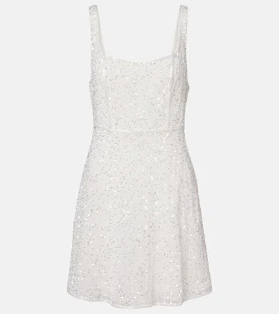 Rixo London Ronan Sequined Minidress In White