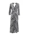 Rixo London Rose Open Back Ruffled Maxi Dress In Animal Print Silk In Multi