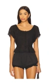 Rixo London Womens Black Sandi Lace Cotton-poplin Top In Black