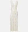 Rixo London Rixo Sandrine Floral-jacquard Midi Dress In White