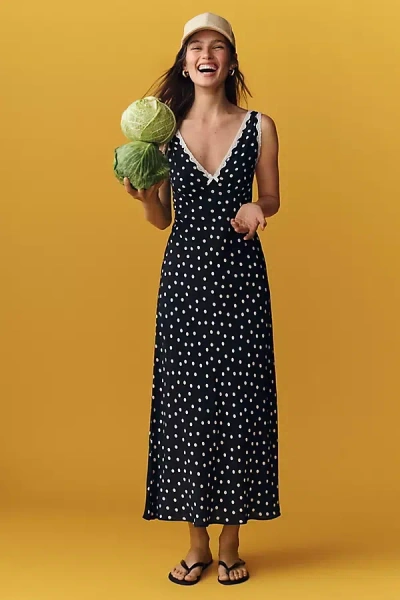 Rixo London Sandrine Sleeveless Maxi Dress In Blue