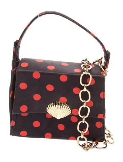 Pre-owned Rixo London Satin Top Handle Bag In Black