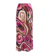 Shop Rixo London Silk Ardith Midi Skirt