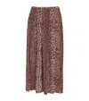 Rixo London Silk Georgia Midi Skirt In Brown