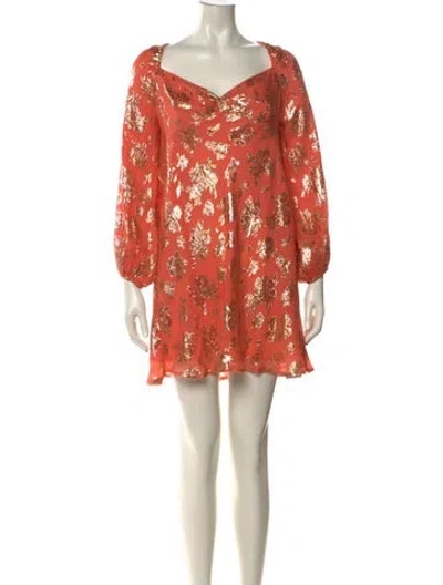 Pre-owned Rixo London Silk Mini Dress