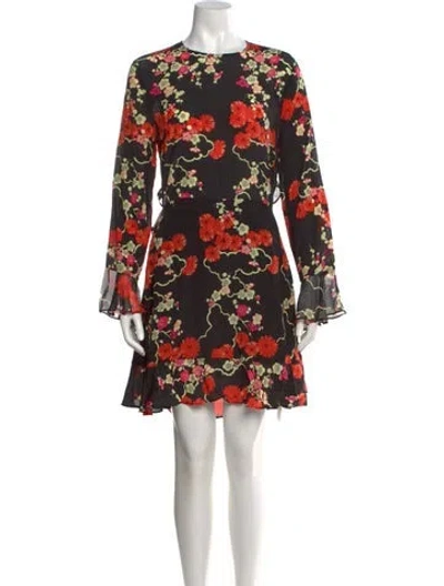 Pre-owned Rixo London Silk Mini Dress W/ Tags In Black