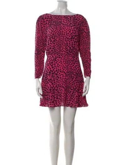 Pre-owned Rixo London Silk Mini Dress W/ Tags In Pink