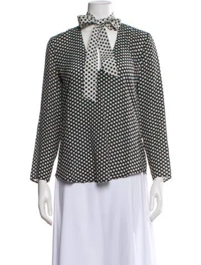 Pre-owned Rixo London Silk Patterned Blouse In Multi