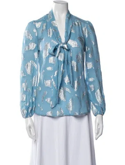 Pre-owned Rixo London Silk Printed Blouse