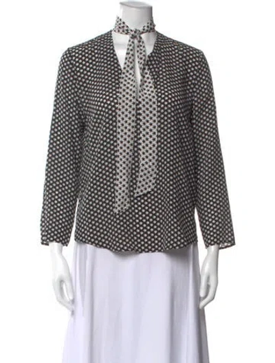 Pre-owned Rixo London Silk Printed Blouse In Multi