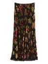 Rixo London Stassie Floral-pattern Midi Skirt In Multi