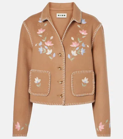 RIXO LONDON SUNDAY WOOL-BLEND JACKET